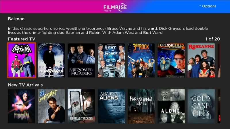 filmrise movie streaming apps for android and iphone